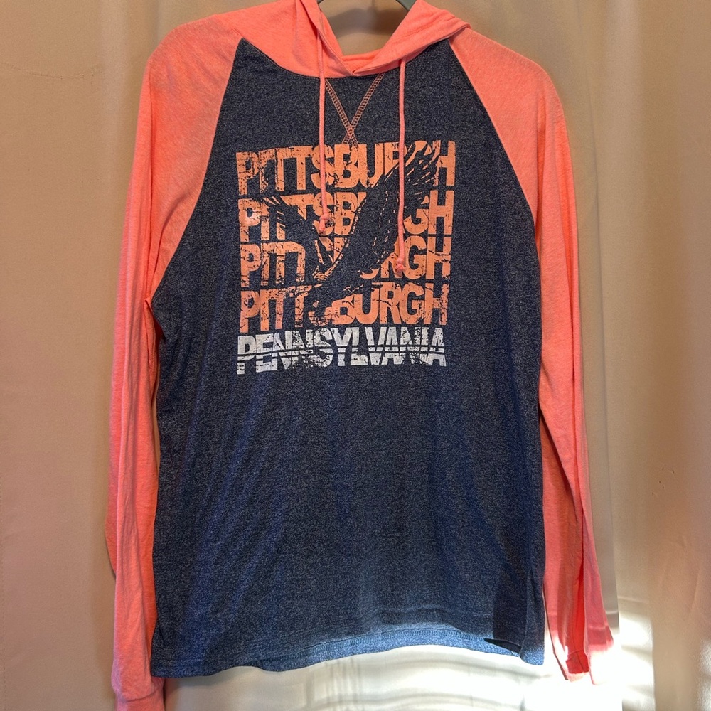 Pittsburgh Women's Blue and Pink Hoodie